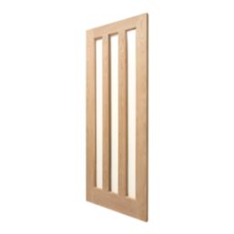 Modern 3-Clear Light Unfinished Oak Wooden Traditional Internal Door 1981mm x 686mm