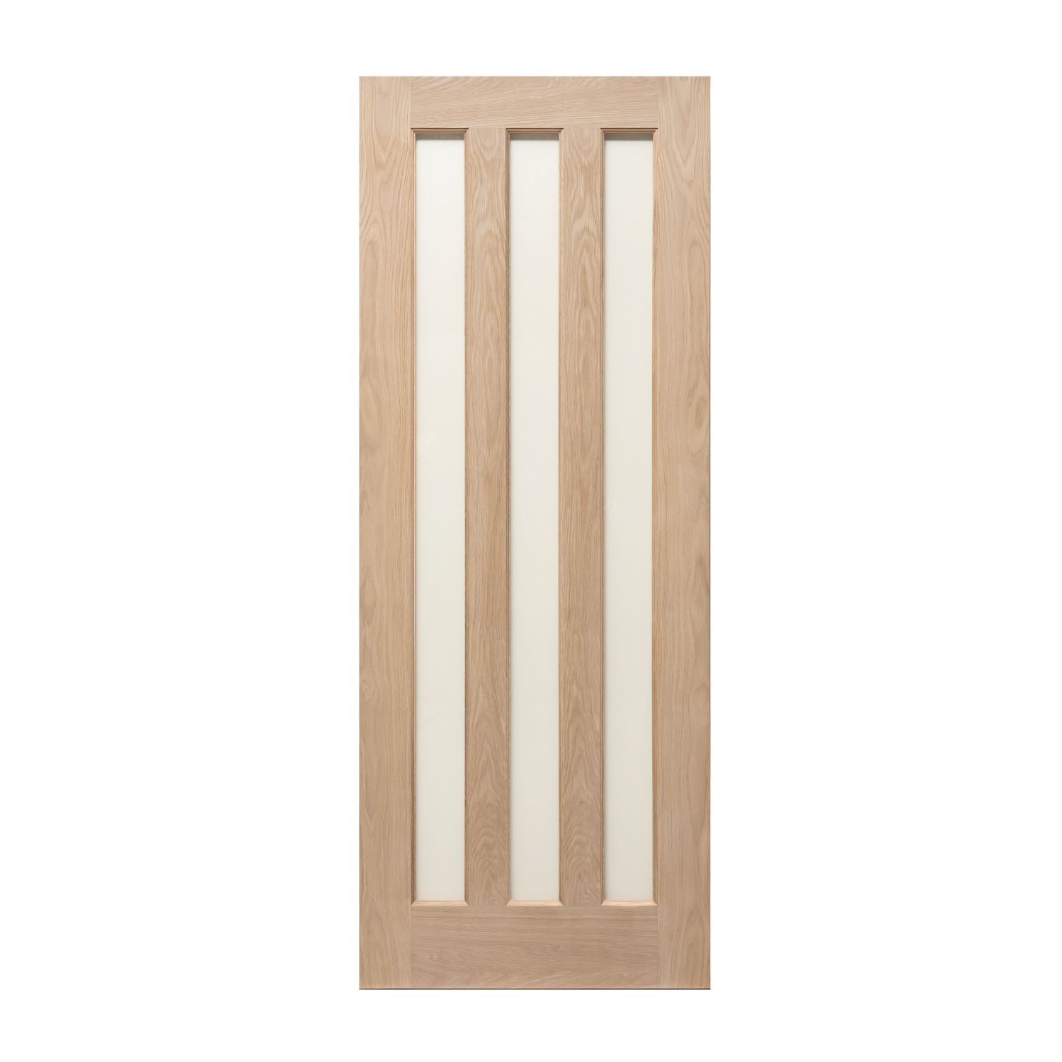 Modern 3-Clear Light Unfinished Oak Wooden Traditional Internal Door 1981mm x 686mm (601FA)