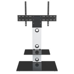 AVF Lesina FSL700LESW TV Stand Satin White Body/Black Glass