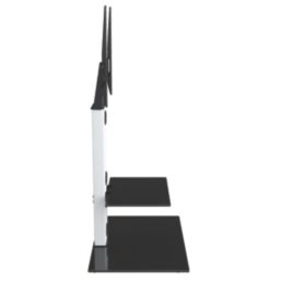 AVF Lesina FSL700LESW TV Stand Satin White Body/Black Glass