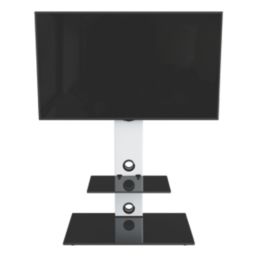 AVF Lesina FSL700LESW TV Stand Satin White Body / Black Glass