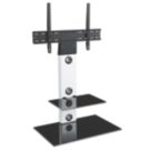 AVF Lesina FSL700LESW TV Stand Satin White Body/Black Glass
