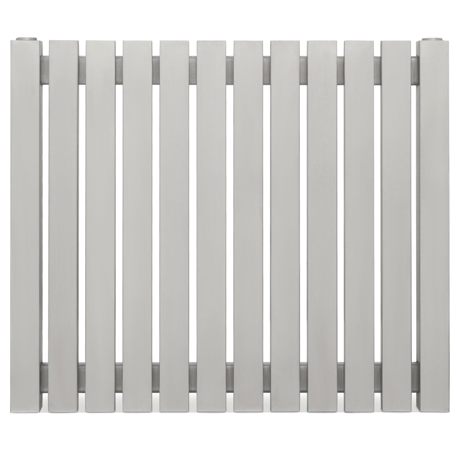 Time Arat E 500mm x 590mm 2138BTU Matt Chrome Horizontal Designer Radiator (601KL)