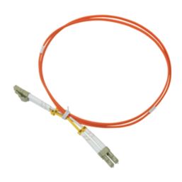 Labgear Duplex Multi Mode Orange LC- LC OM1 LSZH Fibre Optic Cable 1m