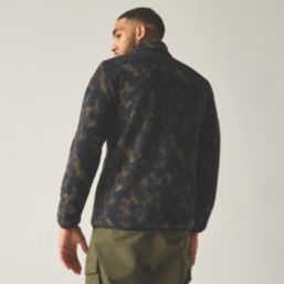 Regatta Morran Full Zip Fleece Textured Print/Black  Large 41-42" Chest