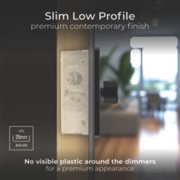 British General Evolve 2-Gang 2-Way LED Dimmer Switch  Satin Brass with Black Inserts