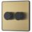 British General Evolve 2-Gang 2-Way LED Dimmer Switch  Satin Brass with Black Inserts