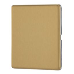 Contactum Lyric 1-Gang Blanking Plate Brushed Brass