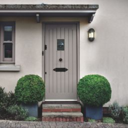 4lite  Outdoor LED Half Wall Lantern Black 8W 400lm