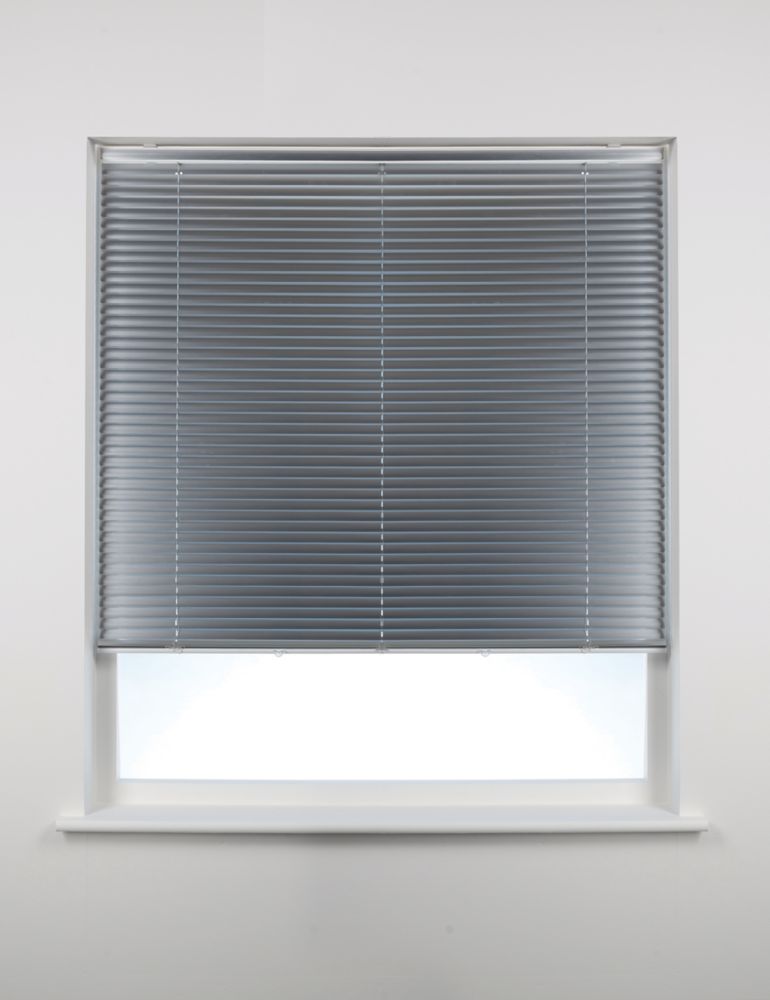 Aluminium Cordless Venetian Non-Blackout Blind Silver 1200mm x 1200mm ...