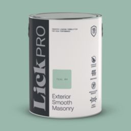 LickPro 5Ltr Smooth Teal 04 Masonry Paint