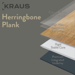 Kraus Owsten Grey Wood-Effect LVT Flooring 2.34m²