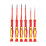 Forge Steel  Mixed  VDE Precision Screwdriver Set 6 Pieces