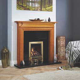 Focal Point Charlottesville Fire Surround Oak Veneer 1340mm x 1172mm -  Screwfix