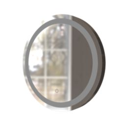 Idaho Round Bathroom Mirror With 2580lm LED Light 600mm x 600mm