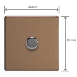 Varilight V-ProSmart 1-Gang 1-Way LED WiFi Dimmer Switch Brushed Bronze