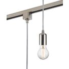 Knightsbridge Contemporary 1-Circuit Pendant for Track Lighting Brushed Chrome