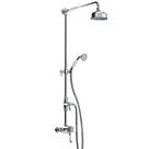 Bristan 1901 Rear-Fed Exposed Chrome Thermostatic Mixer Shower with Diverter