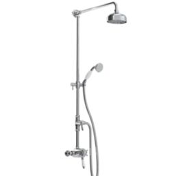 Bristan 1901 Rear-Fed Exposed Chrome Thermostatic Mixer Shower with Diverter