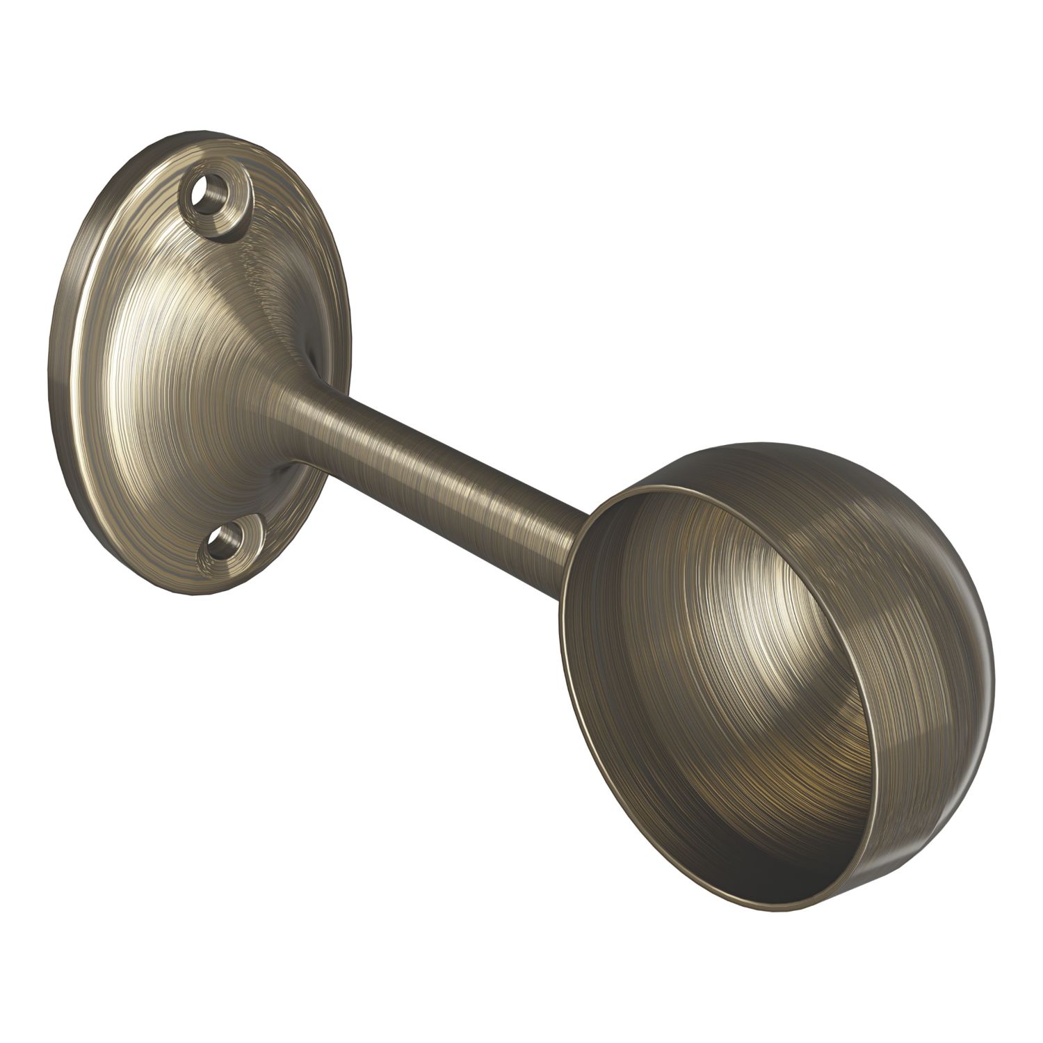 Rothley End Bracket Antique Brass 25mm (602KH)