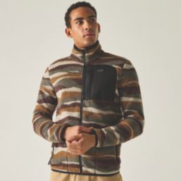 Regatta Frankie Full Zip Fleece Ground Coffee Mountain Range  Small 37-38" Chest