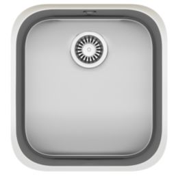 Franke Lucca 1 Bowl  Brushed Stainless Steel Kitchen Sink 494mm x 464mm