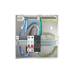 MK Sentry  8-Module 8-Way Part-Populated High Integrity SPD Enclosure Kit Consumer Unit with SPD