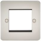 Knightsbridge Flat Plate 2-Module Modular Faceplate Pearl