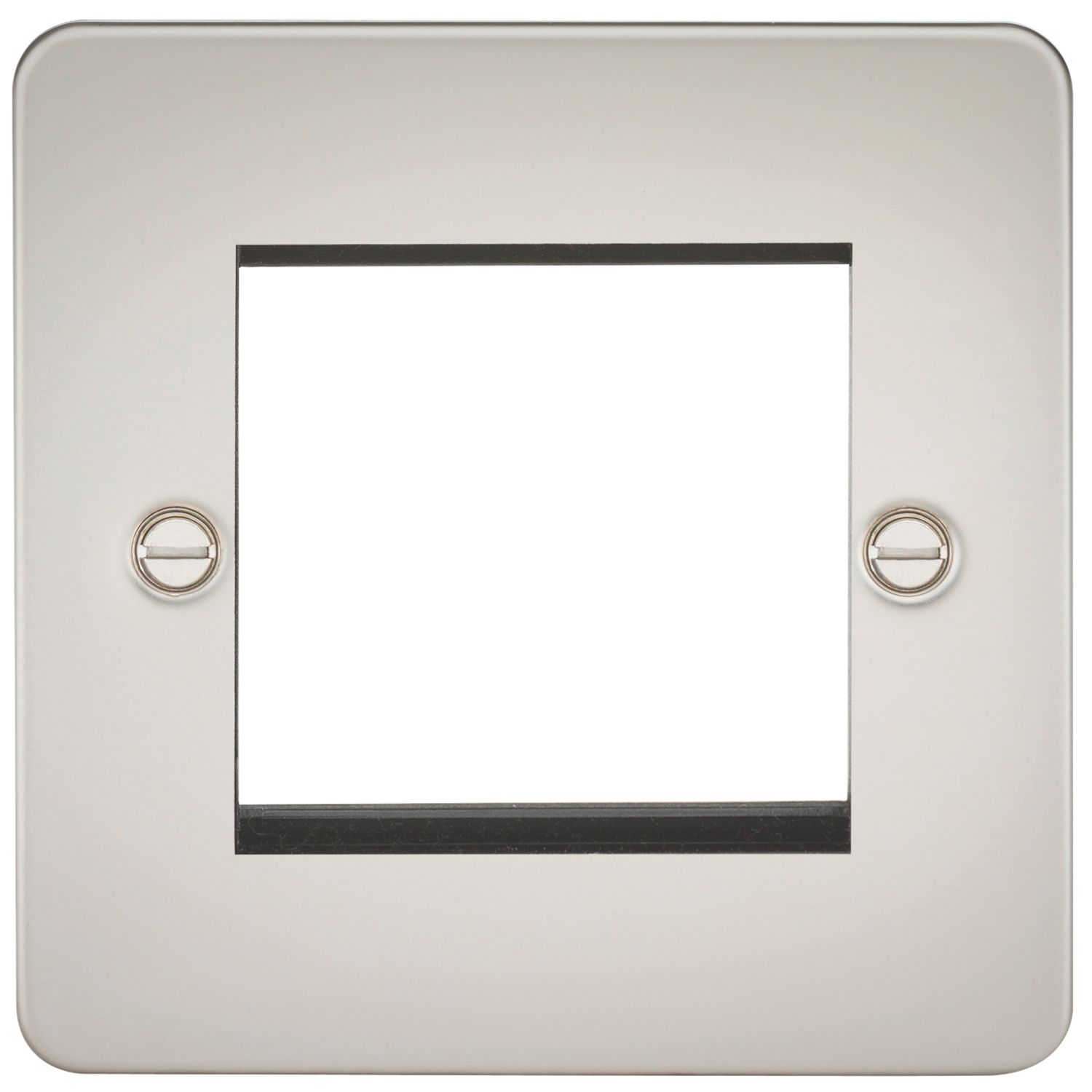 Knightsbridge Flat Plate 2-Module Modular Faceplate Pearl (602YA)