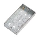 Knightsbridge  2-Gang Galvanised Steel Unfinished Back Box 25mm 5 Pack