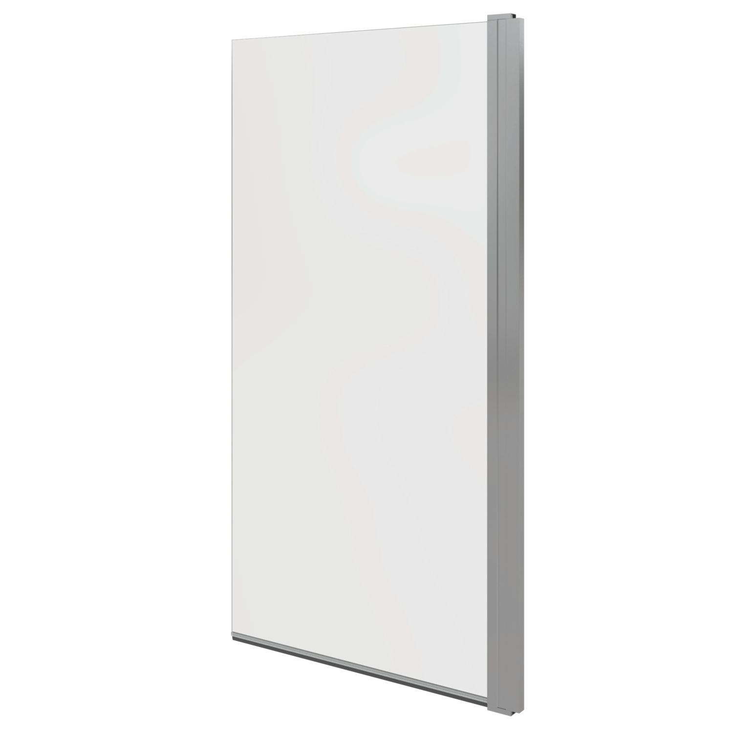 Semi-Framed Chrome Bath Screen Reversible 800mm x 1500mm (603AA)