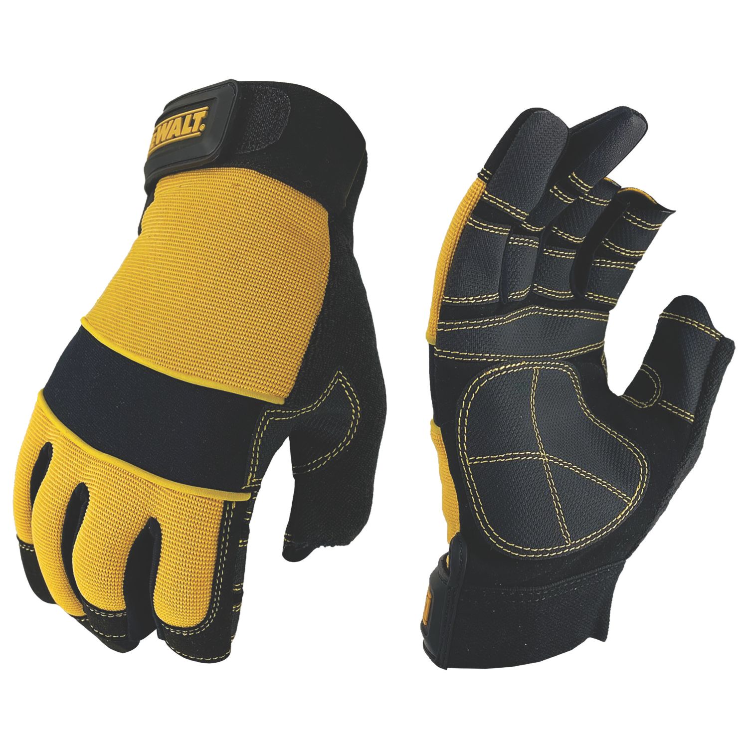 DEWALT Performance 3-Finger Framer Gloves Black / Yellow Medium (603AY)