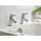 Bristan Orta Chrome-Plated 125mm Deck Mounted Lever 2 Tap Holes Bath Pillar Tap