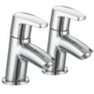 Bristan Orta Chrome-Plated 125mm Deck Mounted Lever 2 Tap Holes Bath Pillar Tap