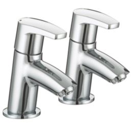 Bristan Orta Chrome-Plated 125mm Deck Mounted Lever 2 Tap Holes Bath Pillar Tap