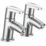 Bristan Orta Chrome-Plated 125mm Deck Mounted Lever 2 Tap Holes Bath Pillar Tap