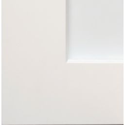 2-Clear Light Primed White Wooden Shaker Internal Door 2040mm x 726mm