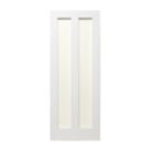 2-Clear Light Primed White Wooden Shaker Internal Door 2040mm x 726mm