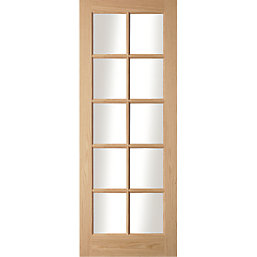 Jeld-Wen  10-Clear Light Unfinished Oak Veneer Wooden Traditional Internal Door 1981mm x 838mm