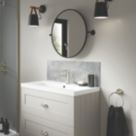 Splashwall Caliza Vanity Splashback Matt Grey 250mm x 800mm x 4mm