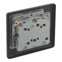 LAP  10A 1-Gang 3-Pole Fan Isolator Switch Matt Black  with Colour-Matched Inserts