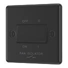 LAP  10A 1-Gang 3-Pole Fan Isolator Switch Matt Black  with Colour-Matched Inserts