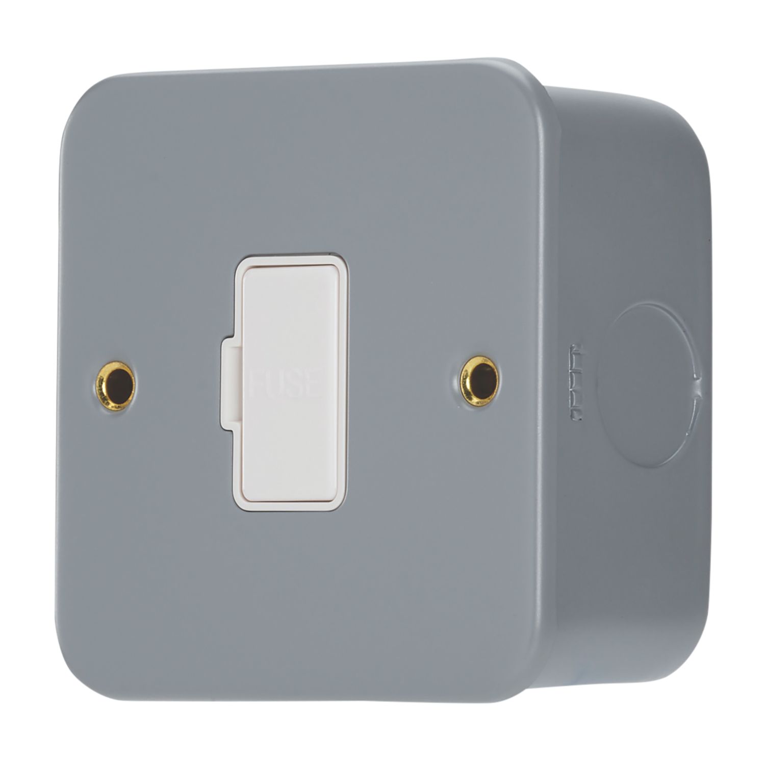 Contactum 13A Unswitched Metal Clad Fused Spur with White Inserts (603RK)