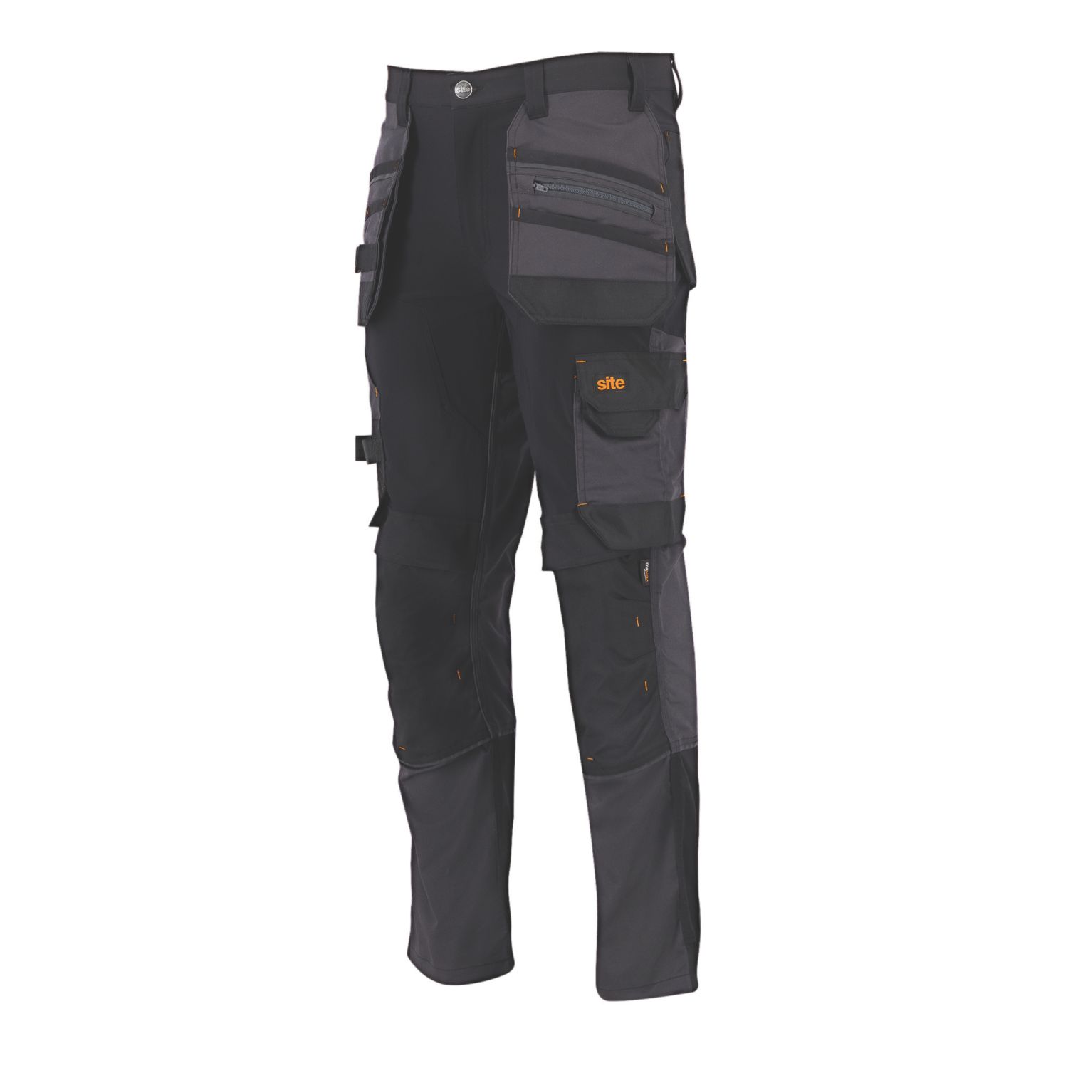 Site Brochman Stretch Holster Pocket Trousers Black/Grey 34" W 32" L (603RT)