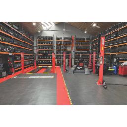 Ecotile E500/7 Interlocking Floor Tiles Graphite 7mm 4 Pack