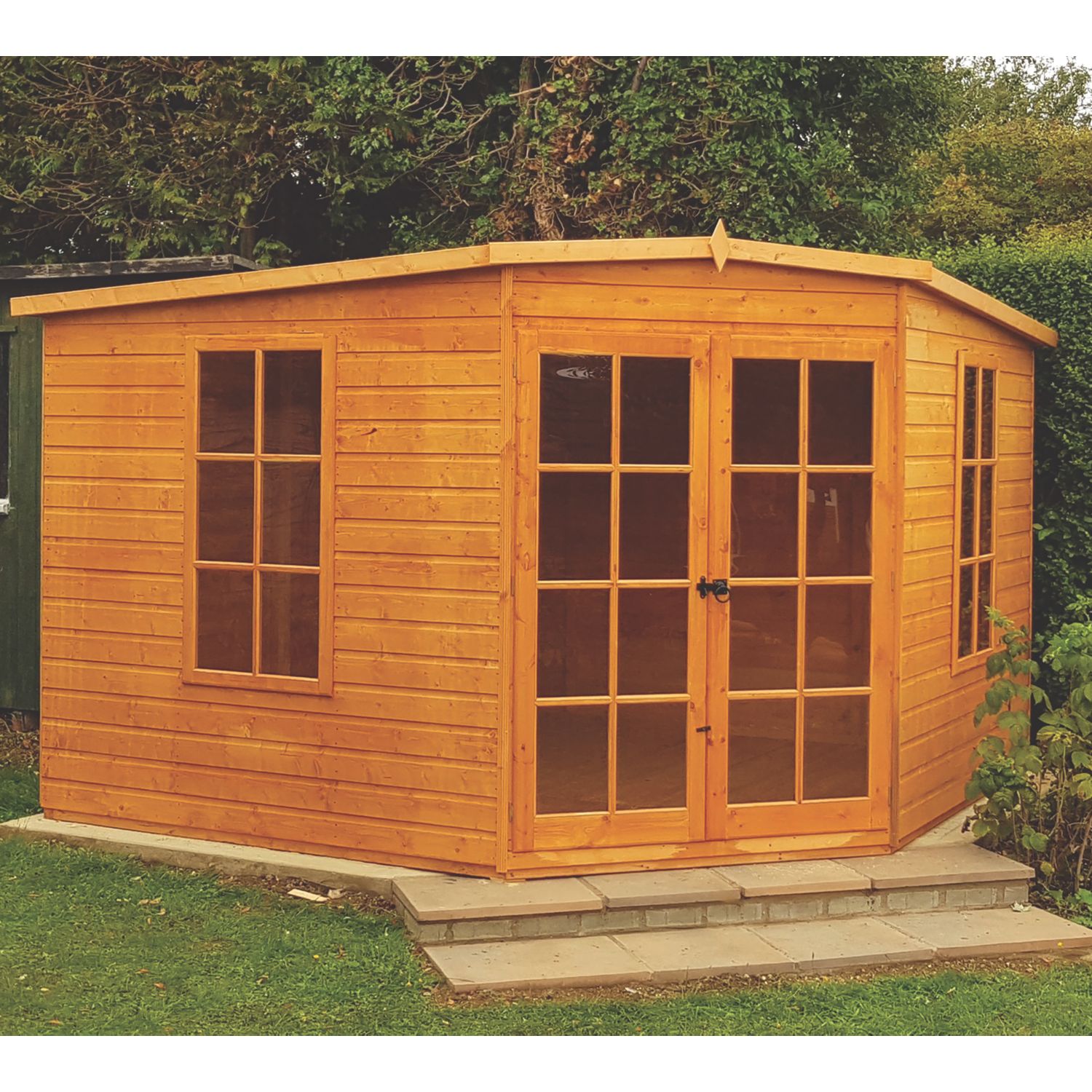 Shire Hampton 10' x 10' (Nominal) Pent Timber Summerhouse (603TJ)