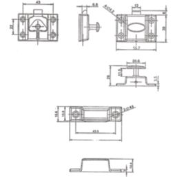 Essentials Latches Satin Nickel 28mm x 54mm 2 Pack