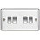 Knightsbridge  10AX 4-Gang 2-Way Light Switch  Polished Chrome