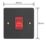 Varilight  45A 1-Gang 2-Pole Cooker Switch Matt Black