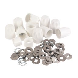 Essentials Replacement Safety Radiator Valve Caps White 10 Pack